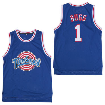 Tune Squad 1 Bugs Blue Stitched Movie Jersey - Zenithce