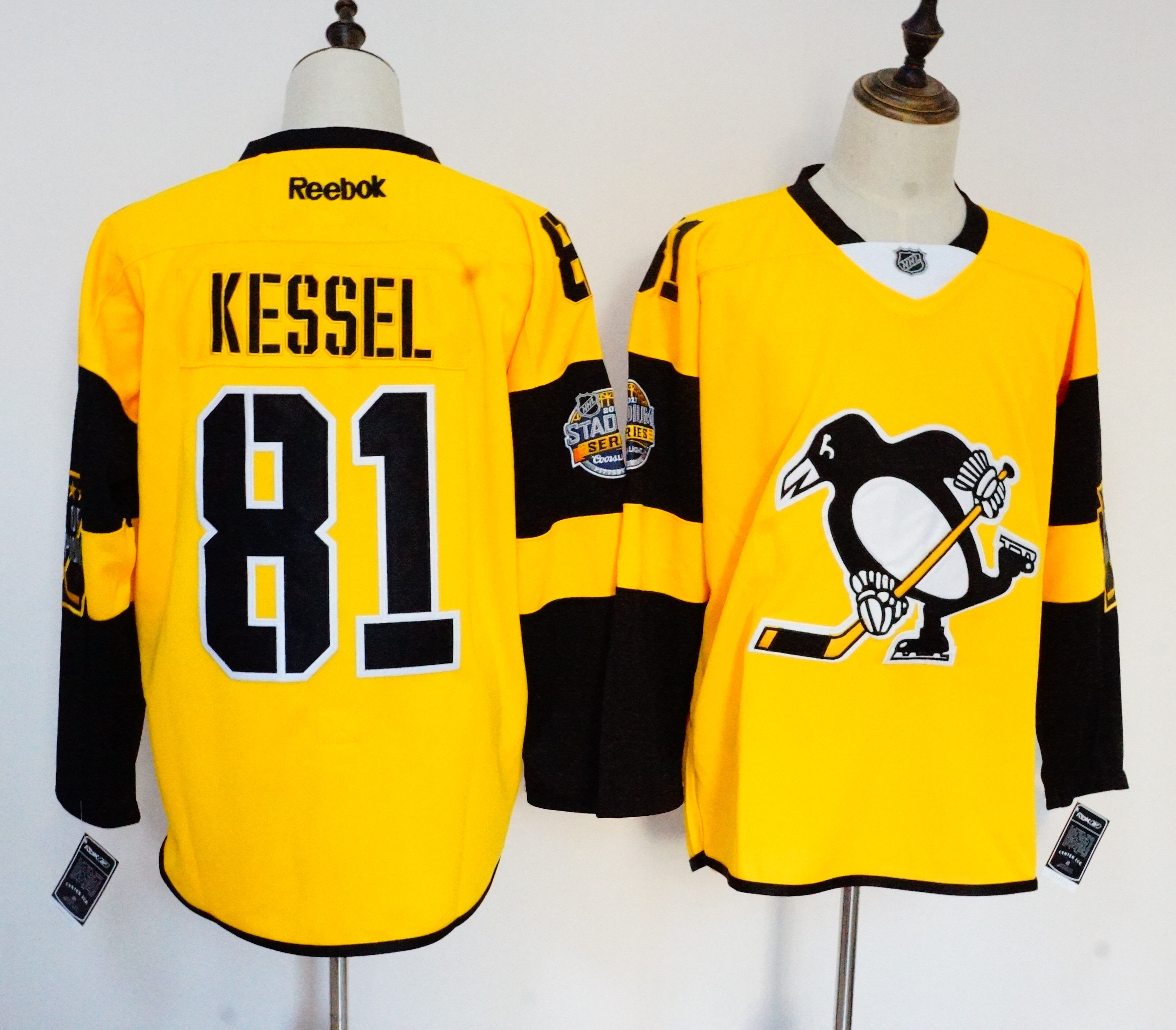 Reebok Pittsburgh Penguins #81 Phil Kessel Yellow Stitched Jersey - Zenithce