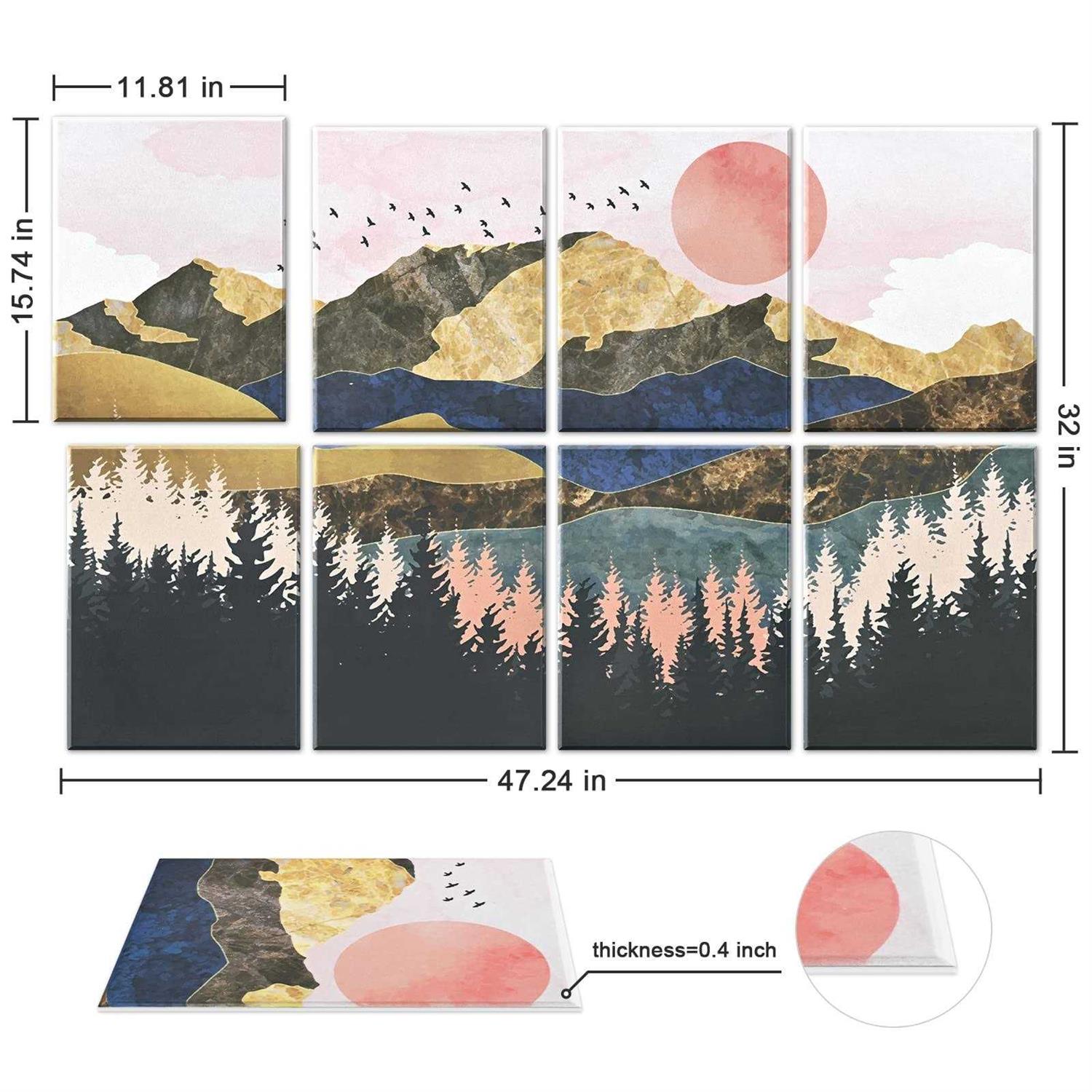 Tutmyrea 6 Pack Art Acoustic Panels Soundproof Wall Panels with Self-Adhesive - Zenithce