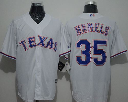 Rangers #35 Cole Hamels White New Cool Base Stitched Jersey - Zenithce