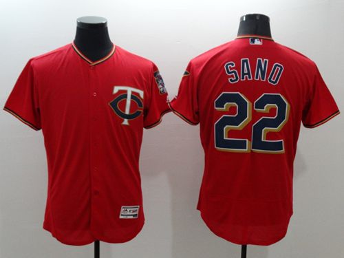 Twins #22 Miguel Sano Red Flexbase Authentic Collection Stitched Jersey - Zenithce