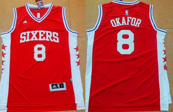 Philadelphia 76ers #8 Jahlil Okafor Revolution 30 Swingman 2015 Draft New Red Jersey - Zenithce
