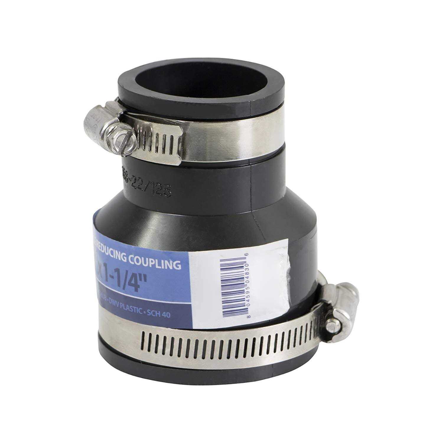 Supply Giant 6I4J Flexible Pvc Reducing Coupling with Stainless Steel Clamps - Zenithce