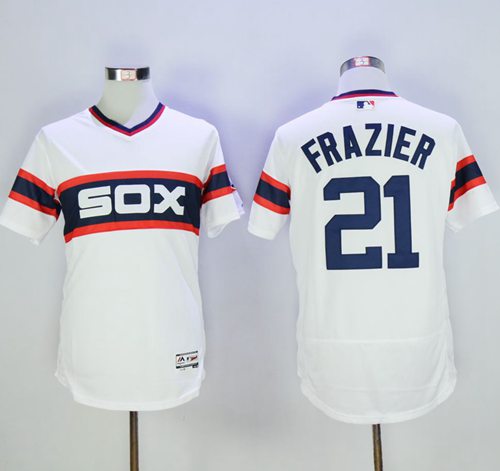 White Sox #21 Todd Frazier White Flexbase Authentic Collection Alternate Home Stitched Jersey - Zenithce
