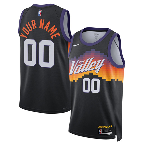Phoenix Suns Custom Black 2025-26 City Edition Stitched Jersey - Zenithce
