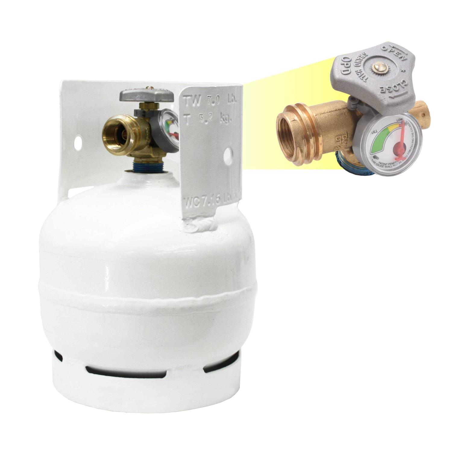 Flame King 33.5lb Steel Propane Tank Forklift Cylinder with Gauge - Zenithce