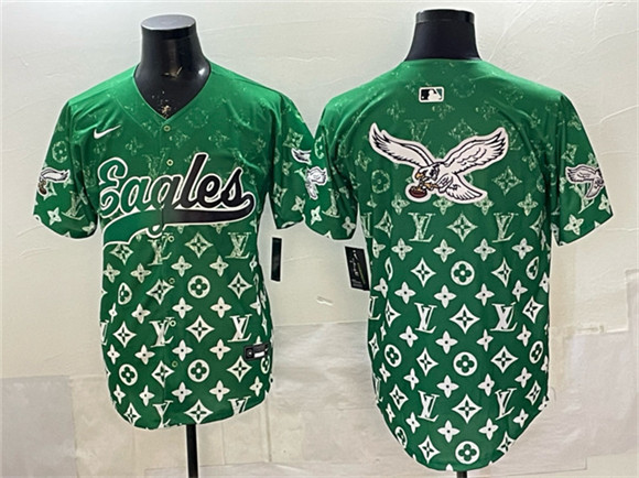 Philadelphia Eagles Team Big Logo Green With Patch Limited Stitched Jerseys - Zenithce