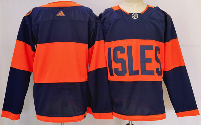New York Islanders Blank Navy 2024 With Stadium Series Patch Stitched Jersey - Zenithce