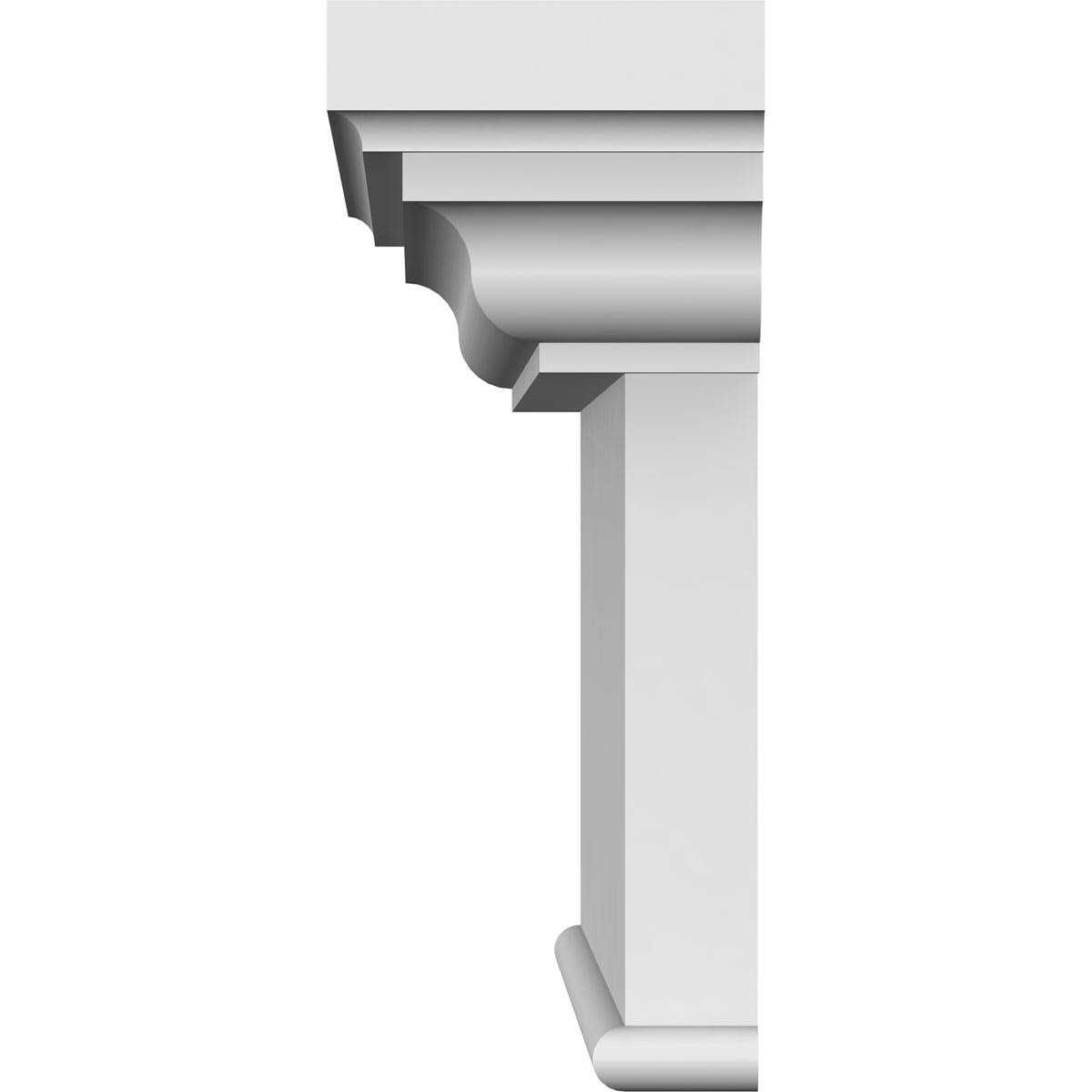 Ekena Millwork CRH07X26 26 Bottom Width x 29 7/8 Top Width x 7 1/4H x 1P Traditional Crosshead with Trim - Zenithce