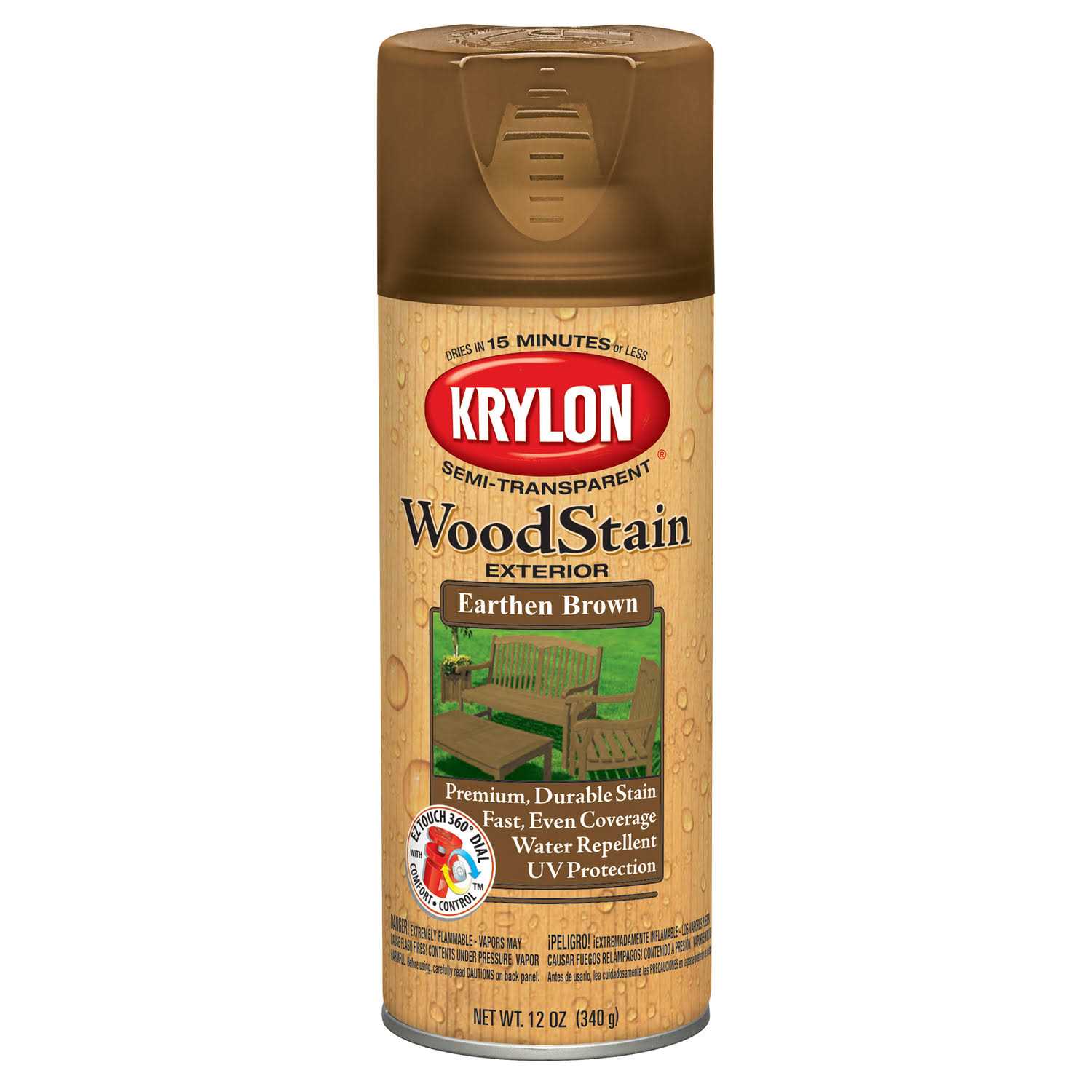 Krylon K03601000 Exterior Semi-Transparent Wood Stain - Zenithce