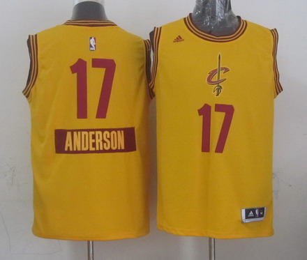 Cleveland Cavaliers #17 Anderson Varejao Revolution 30 Swingman 2014 Christmas Day Yellow Jersey - Zenithce
