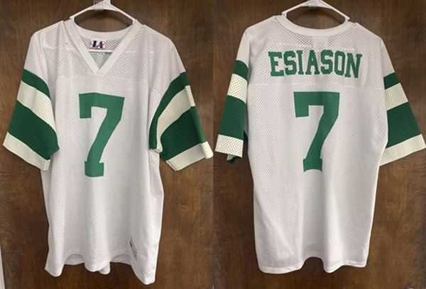 New York Jets #7 Boomer Esiason White Stitched Jersey - Zenithce