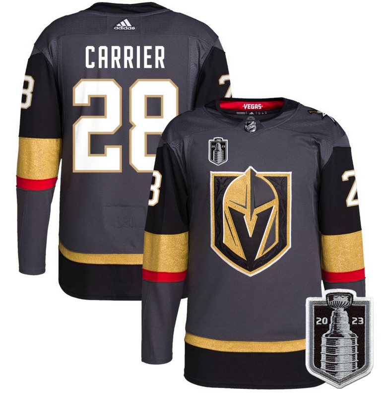 Vegas Golden Knights #28 William Carrier Gray 2023 Stanley Cup Final Stitched Jersey - Zenithce