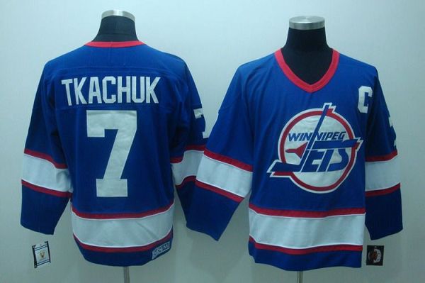 Jets #7 Keith Tkachuk Stitched Blue CCM Throwback Jersey - Zenithce
