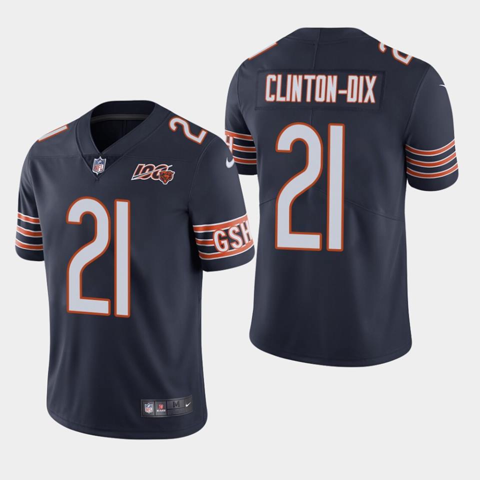 Chicago Bears #21 HaHa Clinton-Dix Navy 2019 100th Season Vapor Untouchable Limited Jersey - Zenithce