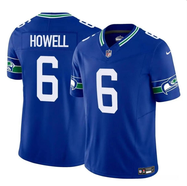 Seattle Seahawks #6 Sam Howell Royal 2023 F.U.S.E. Vapor Throwback Limited Stitched Jersey - Zenithce