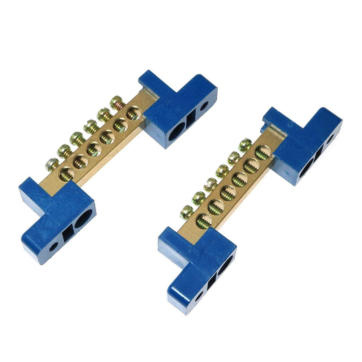 RLECS 2pcs 500V 60A 3 Position Double Row Screw Terminal Block Dual Row Electrical Barrier Terminal Strip Block - Zenithce