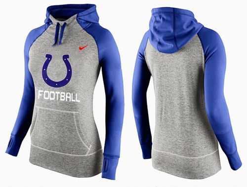 Women's Nike Indianapolis Colts Performance Hoodie Grey   Blue_1 - Zenithce
