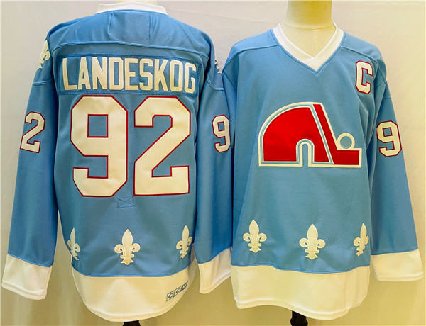 Colorado Avalanche #92 Gabriel Landeskog Blue Stitched Jersey - Zenithce