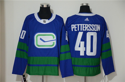 Vancouver Canucks #40 Elias Pettersson Blue Stitched Jersey - Zenithce