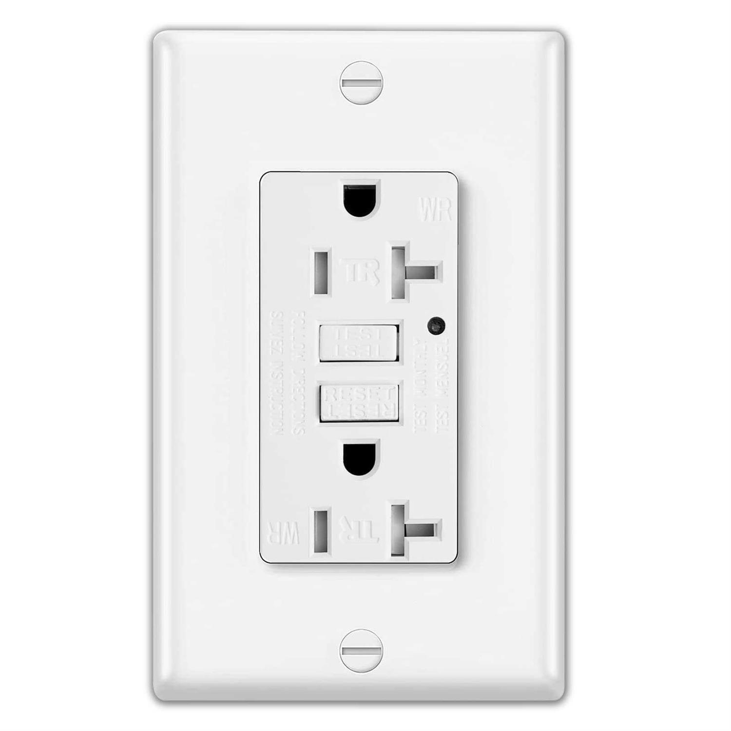 Ucomen Decorator GFCI Receptacle with LED Indicator Tamper Resistant - Zenithce