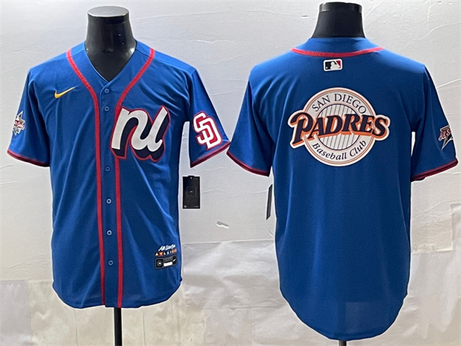 National League San Diego Padres Team Big Logo Blue 2025 All-Star Edition Limited Stitched Jersey - Zenithce