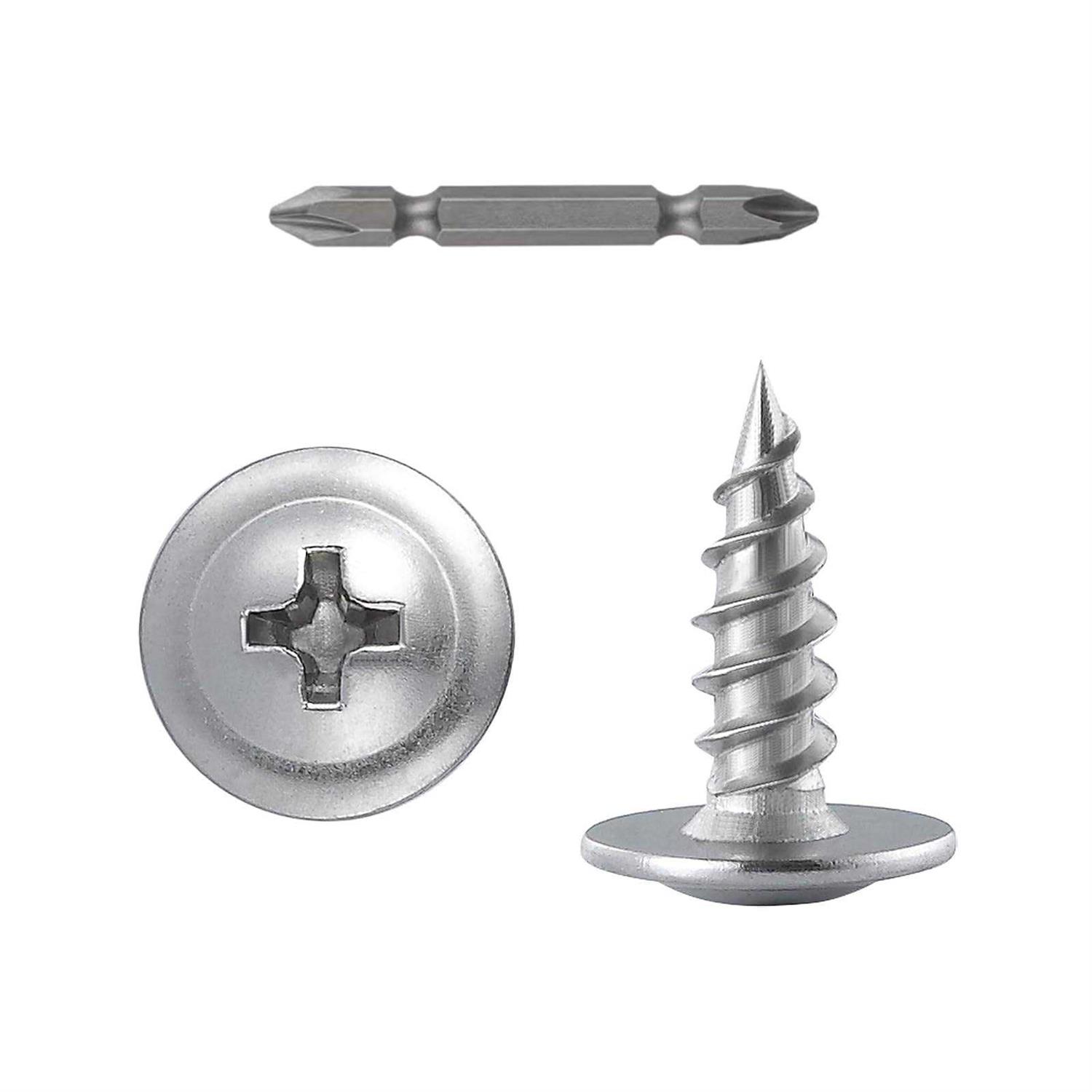 Wensilon Phillips Truss Head Wood Screws Stainless Steel 410 Quick Metal Self Tapping - Zenithce