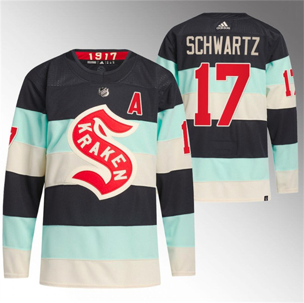 Seattle Kraken #17 Jaden Schwartz Deep Sea Blue 2024 Winter Classic Primegreen Stitched Jersey - Zenithce