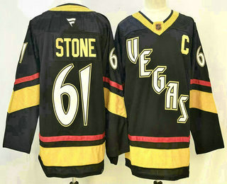 Vegas Golden Knights #61 Mark Stone Black Reverse Retro Authentic Jersey - Zenithce
