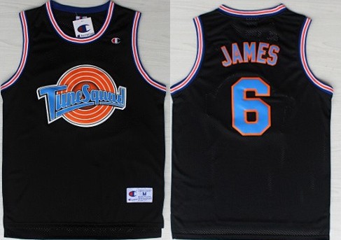 Space Jam #6 LeBron James Black Swingman Jersey - Zenithce
