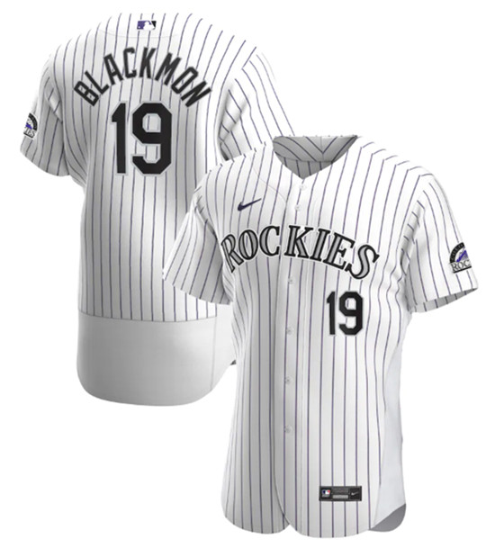 Colorado Rockies #19 Charlie Blackmon White Flex Base Stitched Jersey - Zenithce