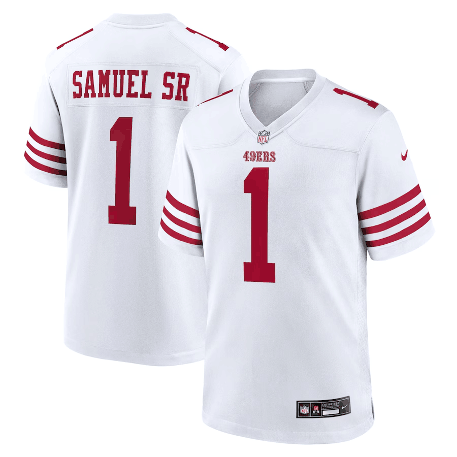 San Francisco 49ers #1 Deebo Samuel White Game Stitched Jersey - Zenithce