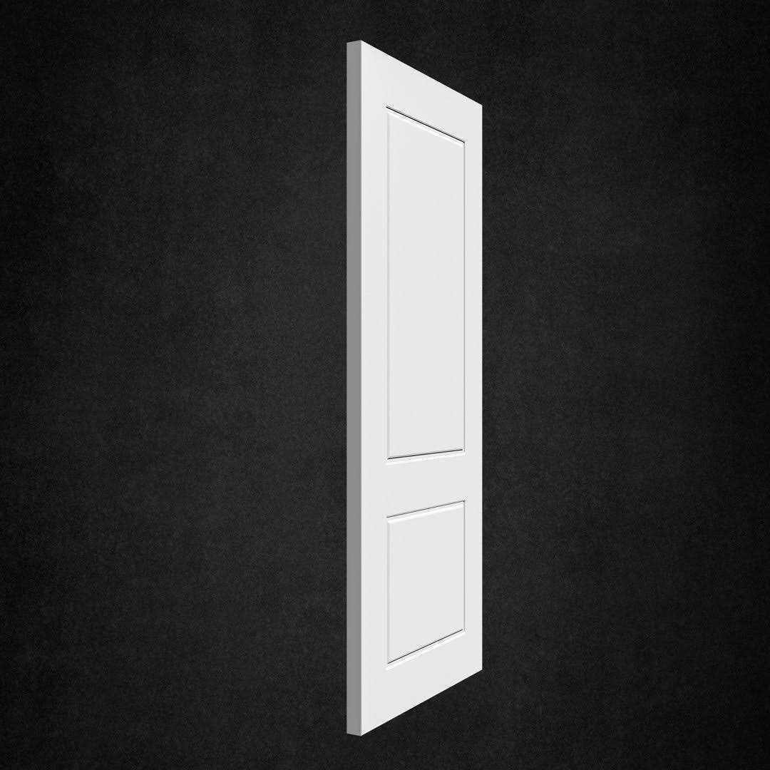 Prefinished Cascade White 2-Panel Wood Door Slab Paneled 80” Height by Villar Home Deigns - Zenithce