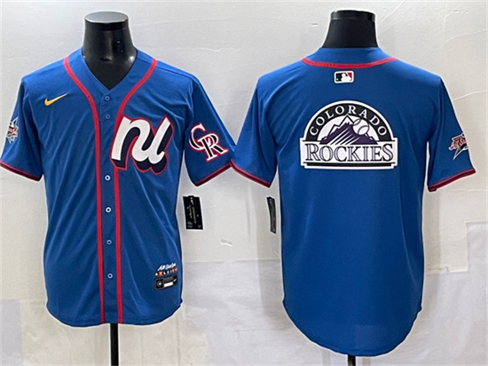 National League Colorado Rockies Team Big Logo Blue 2025 All-Star Edition Limited Stitched Jersey - Zenithce