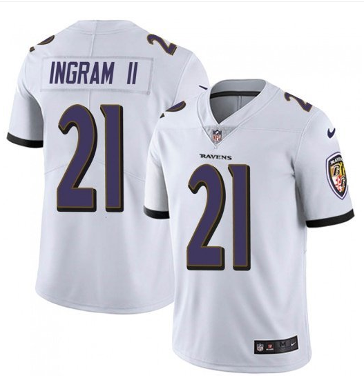 Baltimore Ravens #21 Mark Ingram II Color Rush White Jersey - Zenithce