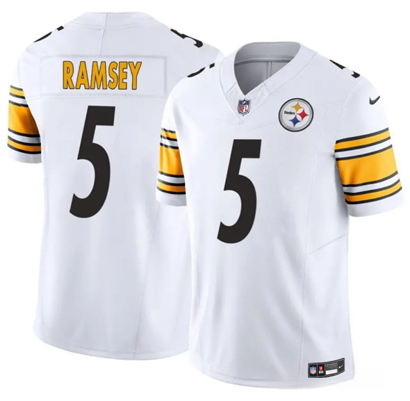 Pittsburgh Steelers #5 Jalen Ramsey White 2025 F.U.S.E. Vapor Limited Football Stitched Jersey - Zenithce