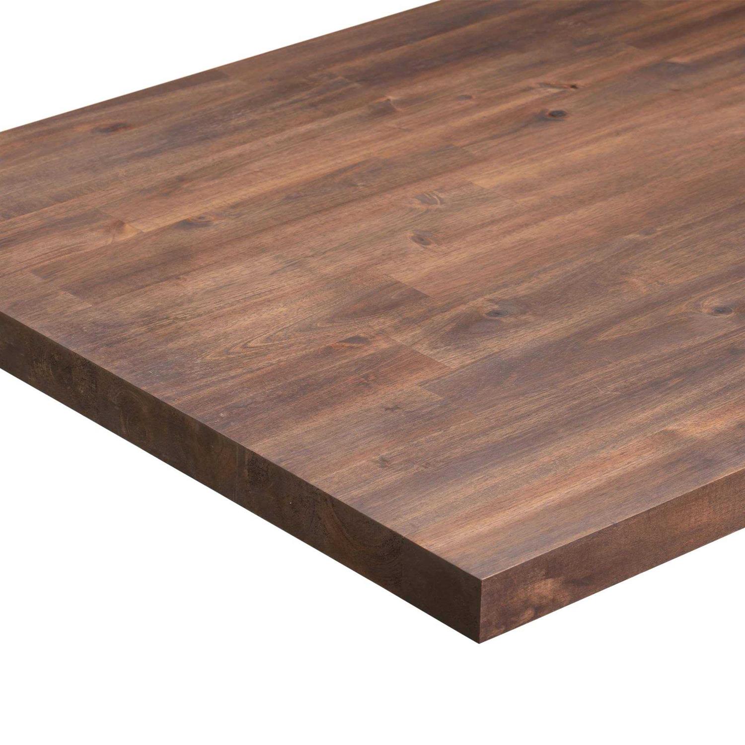 Sparrow Peak Acacia Espresso Stained 48-in x 24.96-in x 1.5-in Espresso Stained Straight Butcher Block Acacia Countertop 1525FJACESP-48 - Zenithce
