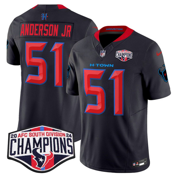 Houston Texans #51 Will Anderson Jr. Navy 2nd Alternate F.U.S.E. 2024 AFC South Division Champions Vapor Limited Stitched Jersey - Zenithce
