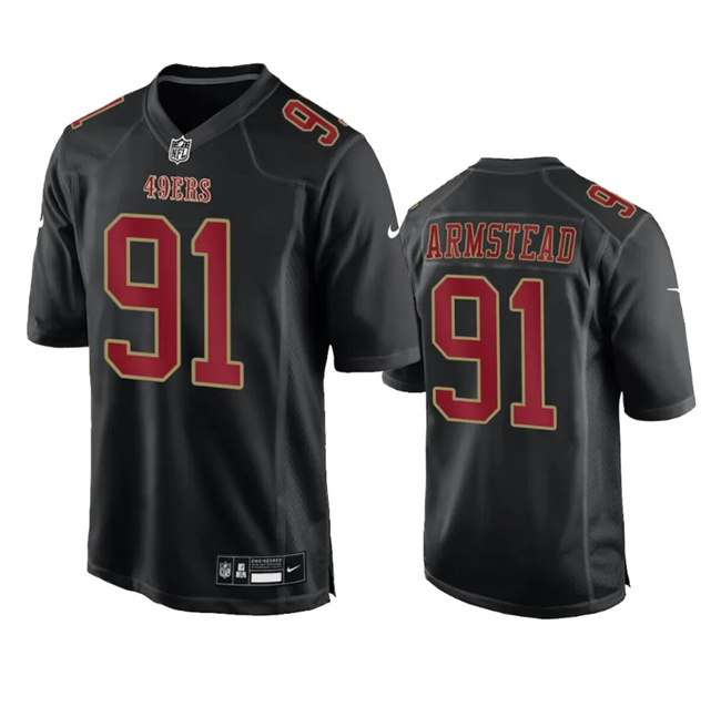 San Francisco 49ers #91 Arik Armstead Black Fashion Limited Stitched Game Jersey - Zenithce