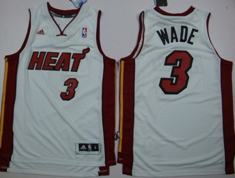 Miami Heat #3 Dwyane Wade Revolution 30 Swingman White Jersey - Zenithce