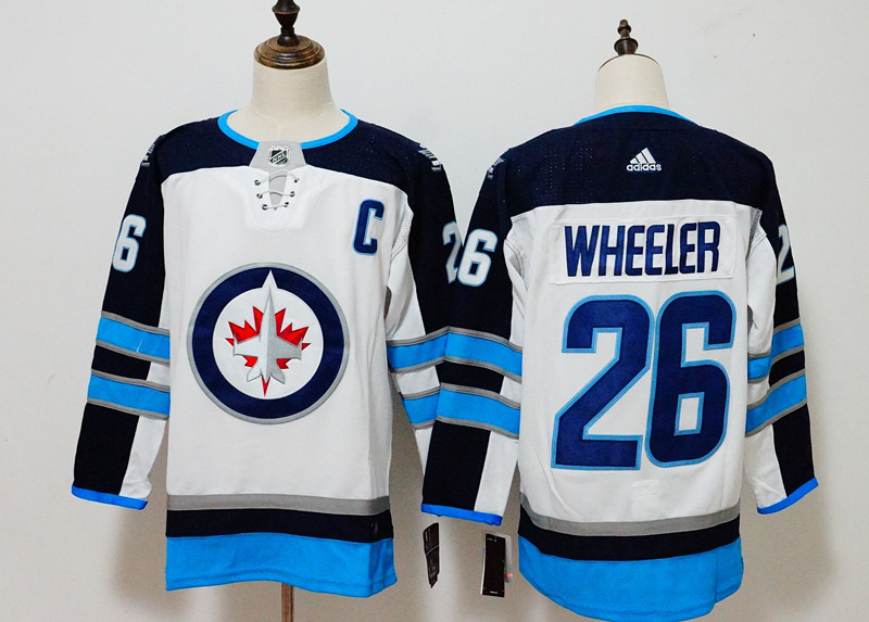 Winnipeg Jets #26 Blake Wheeler White Stitched Adidas Jersey - Zenithce