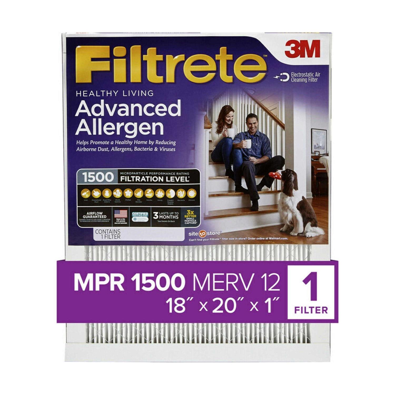 Filtrete Healthy Living Advanced Allergen Reduction HVAC Furnace Air Filter - Zenithce