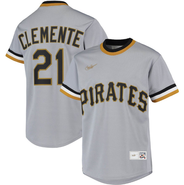 Pittsburgh Pirates #21 Roberto Clemente Gray Stitched Jersey - Zenithce