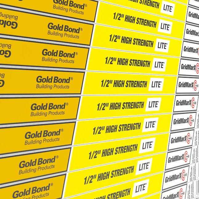 Gold Bond 1/2-in x 4-ft x 10-ft High Strength Lite Drywall Panel 50000127 - Zenithce