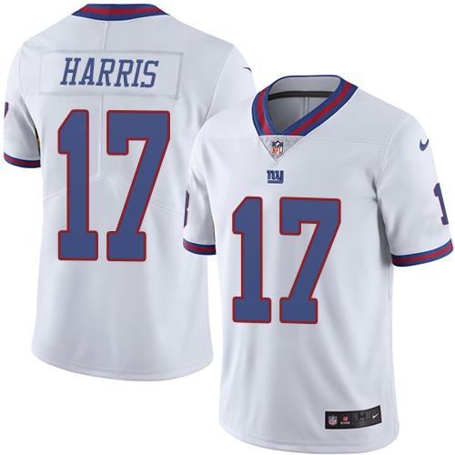 Giants #17 Dwayne Harris White Stitched Limited Rush Nike Jersey - Zenithce