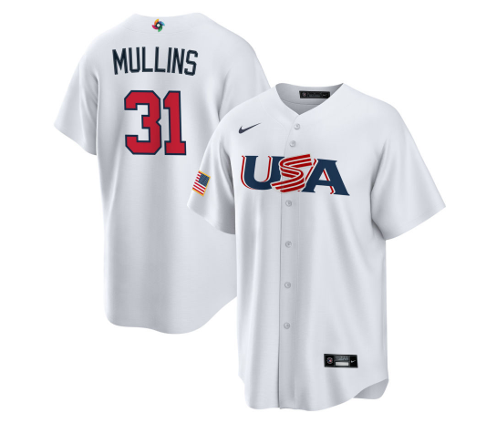 USA #31 Cedric Mullins 2023 White World Classic Stitched Jersey - Zenithce