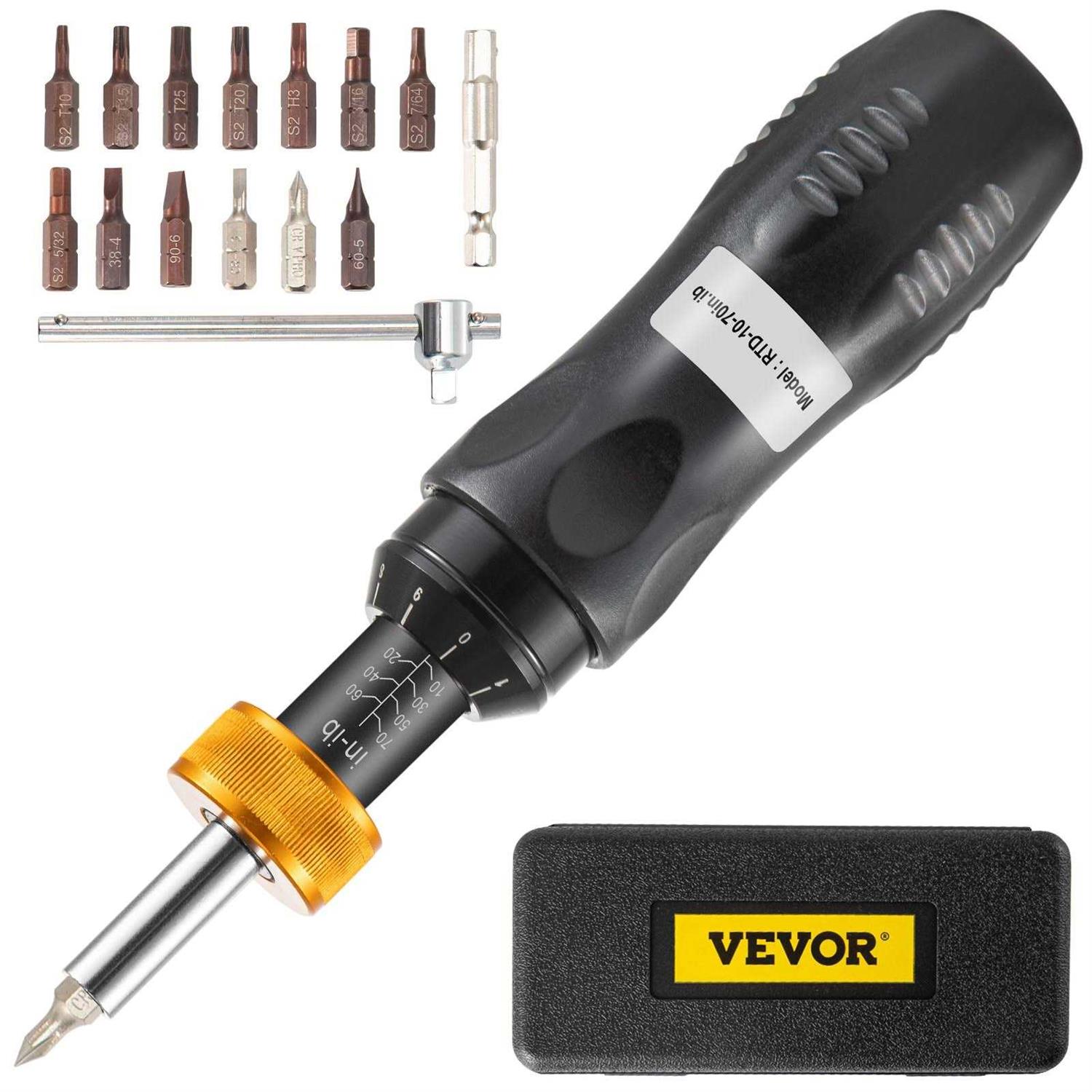 VEVOR Torque Screwdriver 1/4 Drive Screwdriver Torque Wrench Torque Screwdriver Electrician Torque Range Accurate to ±5% - Zenithce