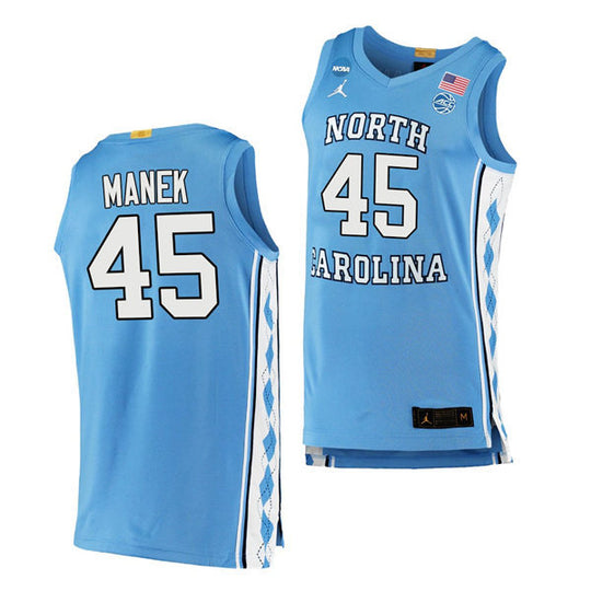 North Carolina Tar Heels #45 Brady Manek Blue Jersey - Zenithce