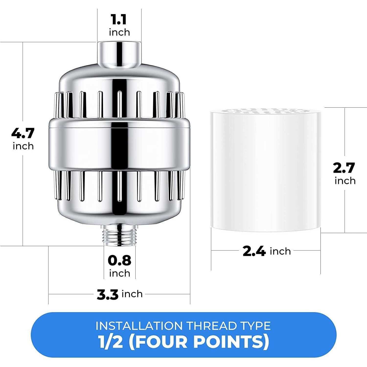 Shower Faucet Set Exposed 8 Rain Shower 2 Double Knobs Handle Brushed Nickel Triple Function Tub Spout Shower Fixture Combo System Unit Set - Zenithce