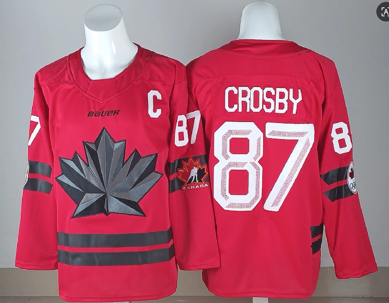 Canada #87 Sidney Crosby With C Patch Red 2026 Olympics Stitched Jersey - Zenithce